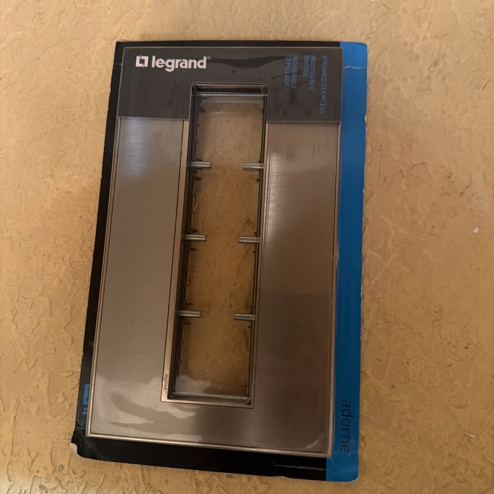 Legrand AWP4GGG4 ADORNE GREIGE 4-GANG WALLPLATE